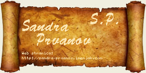 Sandra Prvanov vizit kartica